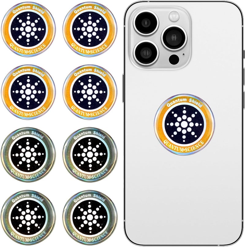 Brvlsoc 8-Pack Cell Phone Protection Neutralizer Stickers – Radiation Blocking & Energy Balancing Stickers for Phones, Tablets, Laptops & All Electronic Devices (Gold + Silver) - Image 1